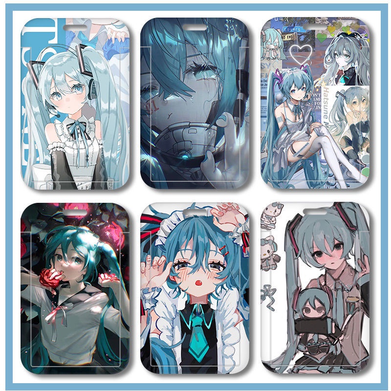 Miku card set new anime culture quadratic element ID card set anime student protective shell bus card virtual singer transparent idol singer name tag cute hatsune miku
