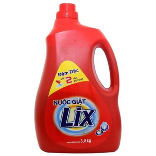 Nước giặt LIX đậm đặc chai 3.8kg date mới