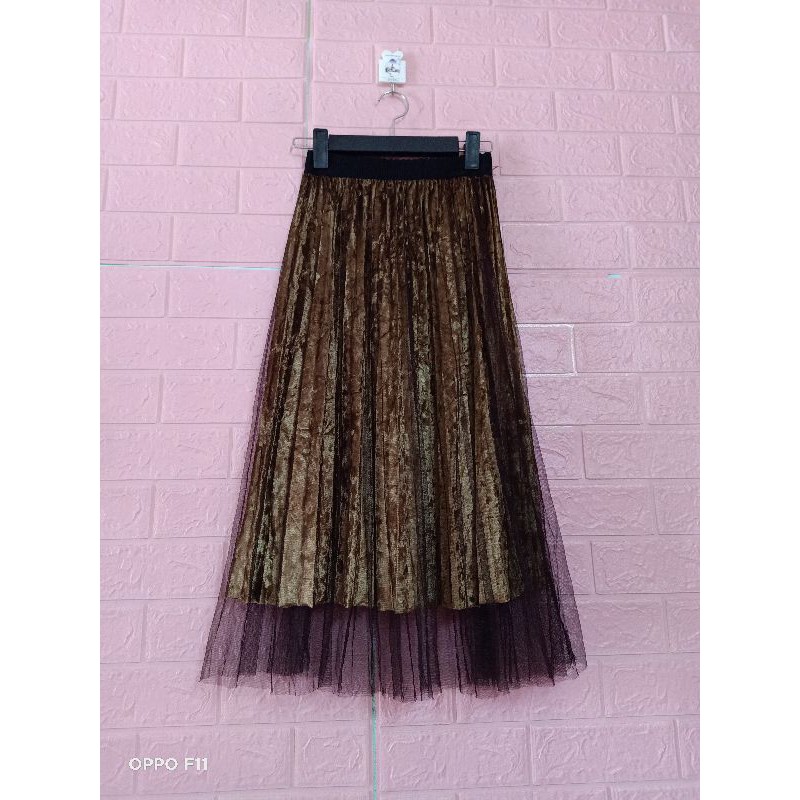 chân váy nhung phối lưới(xả kho) | BigBuy360 - bigbuy360.vn