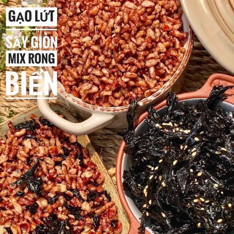 Gạo Lứt Sấy Giòn Rong Biển Nuttyone Hũ 320g