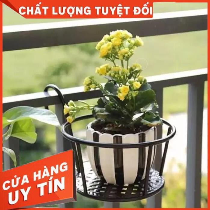 [Giá Hủy Diệt] Giỏ Treo Chậu Cây Ngoài Ban Công, Hàng Rào Có Móc Treo Tiện Dụng, Sơn Tĩnh Điện Chống Gỉ Hiệu Quả - HA