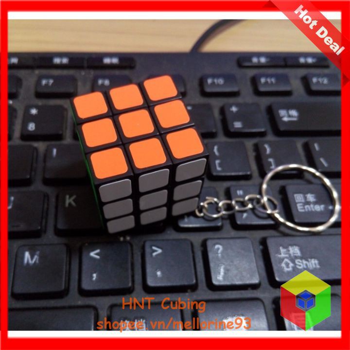 Rubik Mini 3.0 cm Khối Lập Phương 3 Tầng HNT Cubing