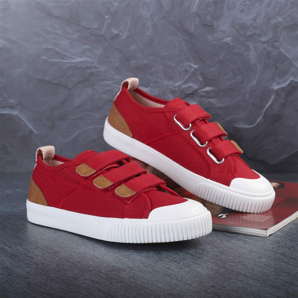 -Giày Nữ Sneaker Quai Dán-E01 RED Thương hiệu: DinCox | Loại: E - DINCOX | Mã SP: E01052136