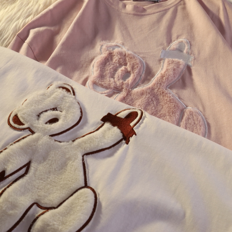 SUXI Áo Thun Dài Tay Ngắn Cổ Tròn Đơn Giản Cho Nữ