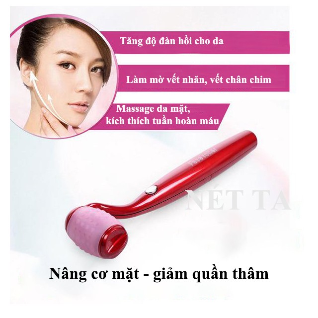 Dụng cụ massage mặt dùng pin Nét Ta AE-820 (màu đỏ)