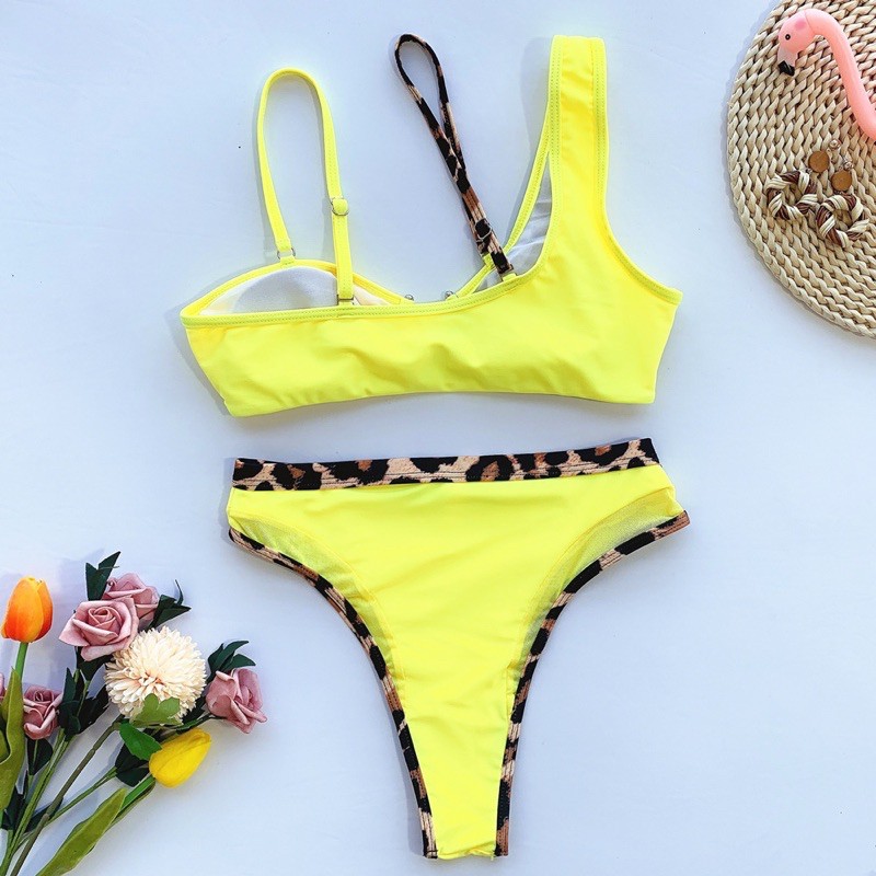 [BKN1127] &lt;ÂU&gt; SET BIKINI KHUY NGỰC VÀNG BEO/CAM (CẠP CAO)