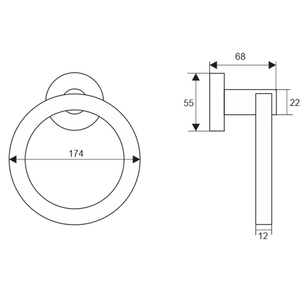 Vòng treo khăn inox Towel Ring Zento HA4642
