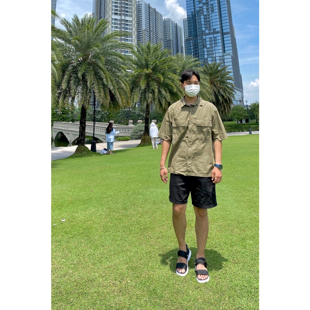 Giày Sandal Nam Nữ Unisex The BiLy Quai Ngang Dây Dù Đế Phylon Siêu Êm Nhẹ Màu Đen-BLDTMD03-Đen