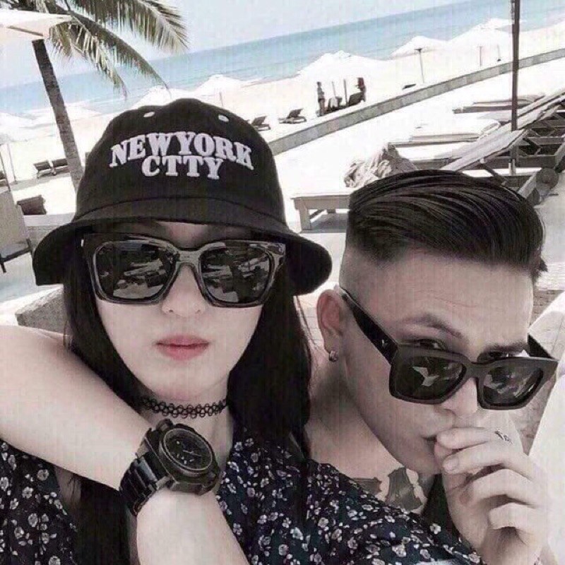 Kính GM bản to, kính râm unisex hot trend, kính mắt nam nữ gọng chữ V