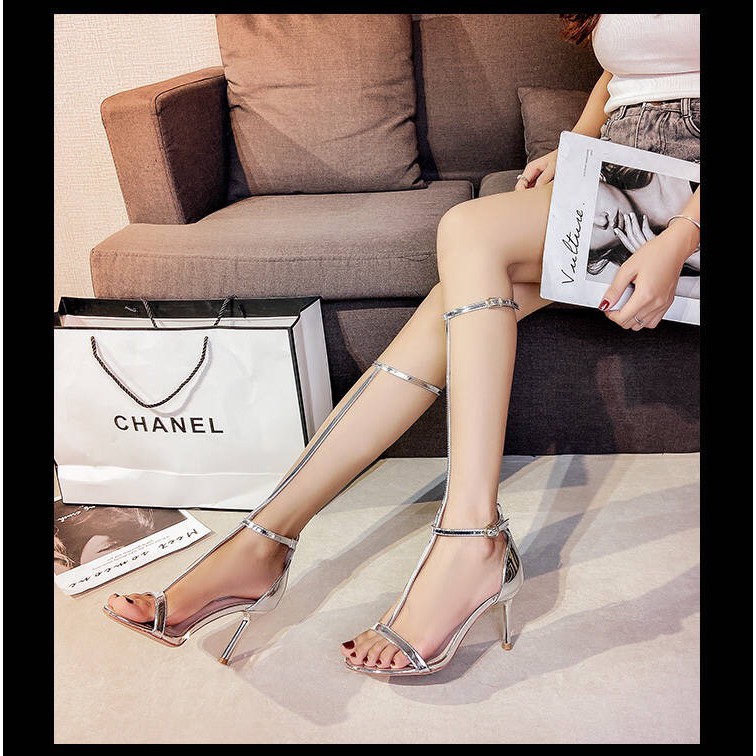 Dép sandal nữ gót nhọn sexy đi ngủ phong cách cổ tích giày cao gót La Mã phụ nữ Âu Mỹ VIETLAVANI
