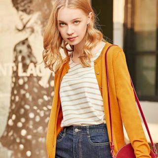 SẴN - Áo len cardigan GIORDANO dáng basic