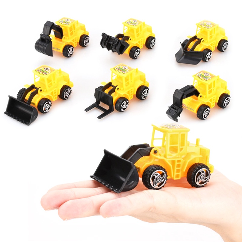 Bộ 6 mô hình xe ủi đất Mini cho bé
