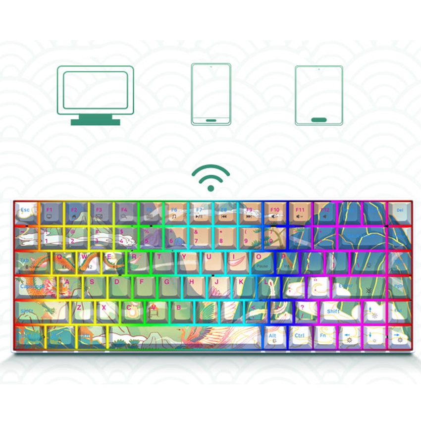 Hush V3 Super Silent bàn phím cơ cho máy tính laptop bluetooth giá rẻ không dây chơi game online gaming keyboard cao cấp