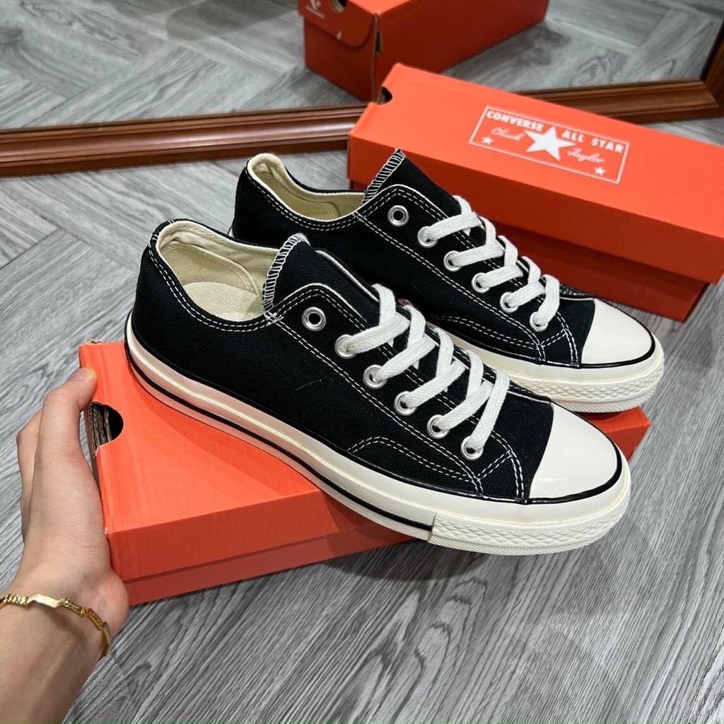 Giày cv , giày ulzzang nữ nam thể thao hàn quốc đế bóng tem đỏ full box phụ kiện