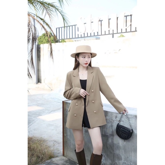 [Ảnh thật-Oder] Áo vest,Áo blazer form xuông vừa 6 khuy có size