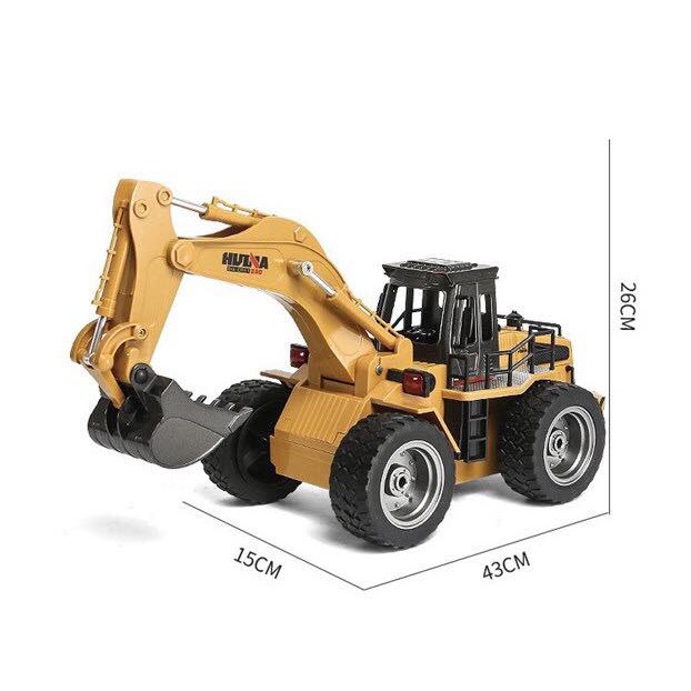 ĐIỀU KHIỂN MÁY XÚC Excavator Remote control 2.4G wireless 1:18 - Máy xúc điểu khiển từ xa kim loại mã 530