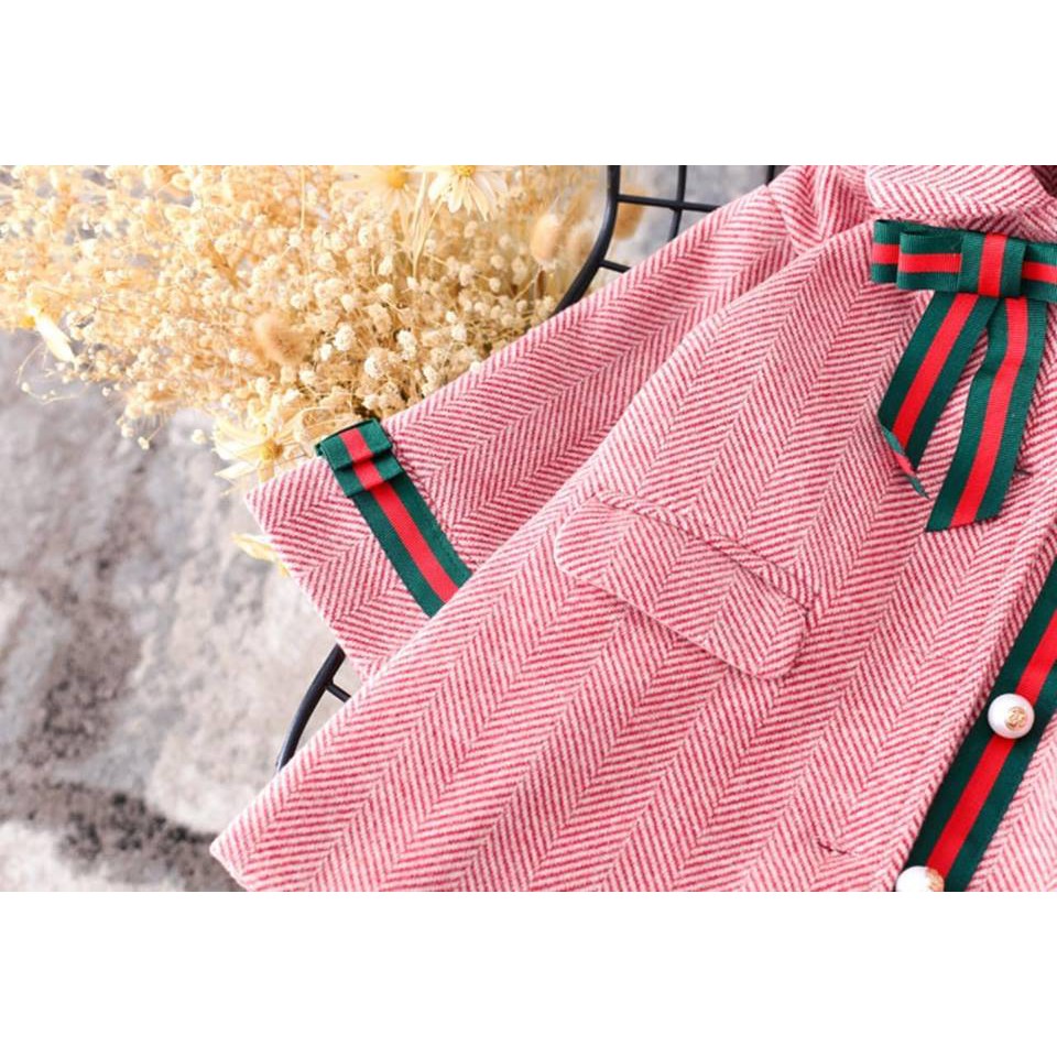 Áo khoác dạ Hàn Quốc cho bé gái (5-10Y)