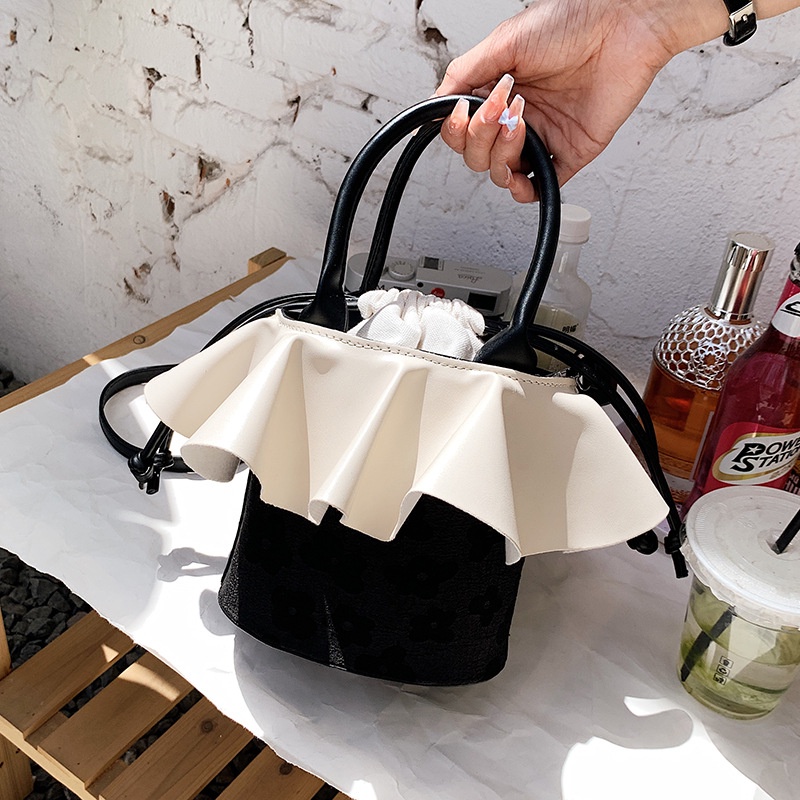 Túi Đeo Vai Phối Ren Phong Cách Hàn Quốc Thời Trang Cho Nữ