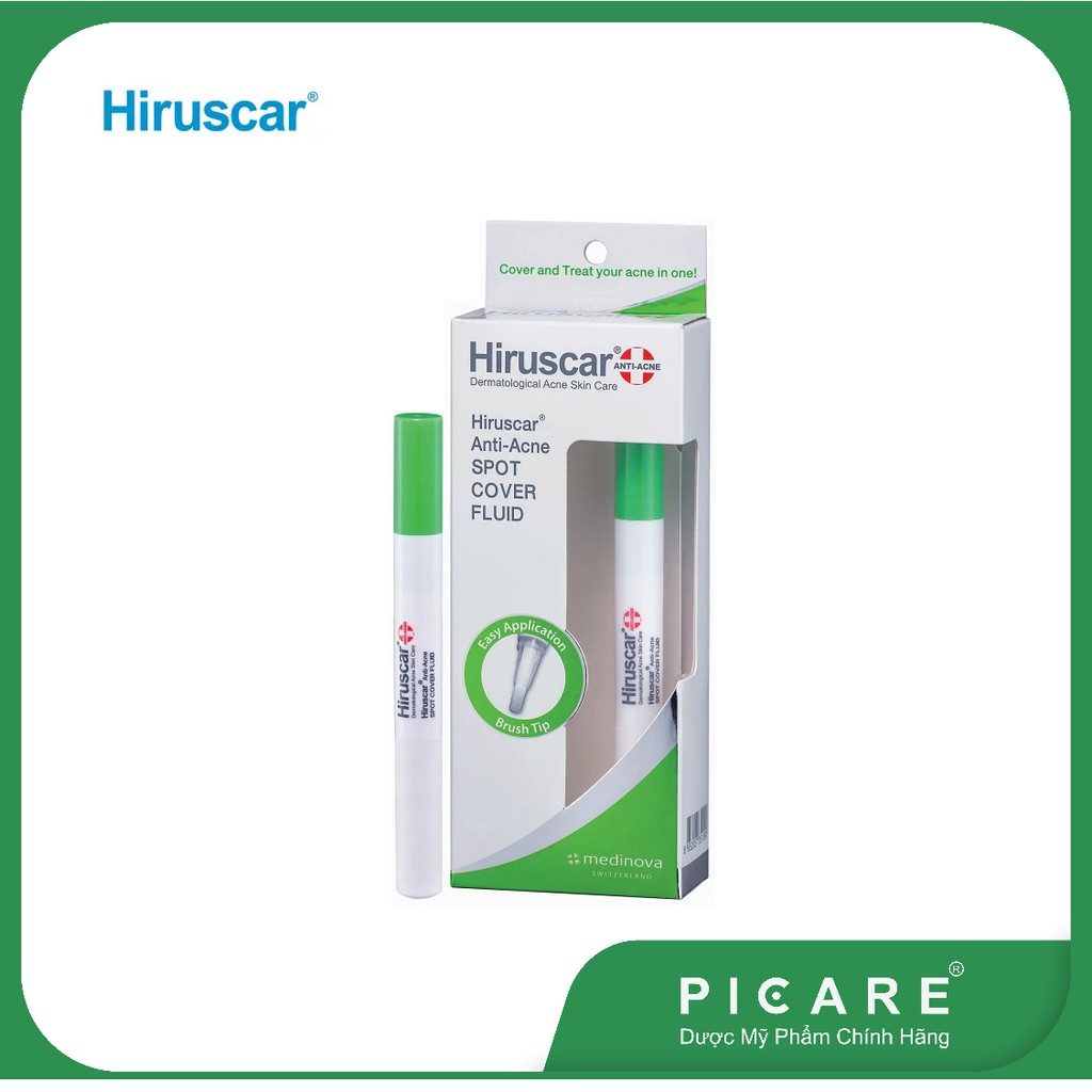 Hiruscar Kem che khuyết điểm và ngăn ngừa mụn Anti Acne Spot Cover Fluid 1ML