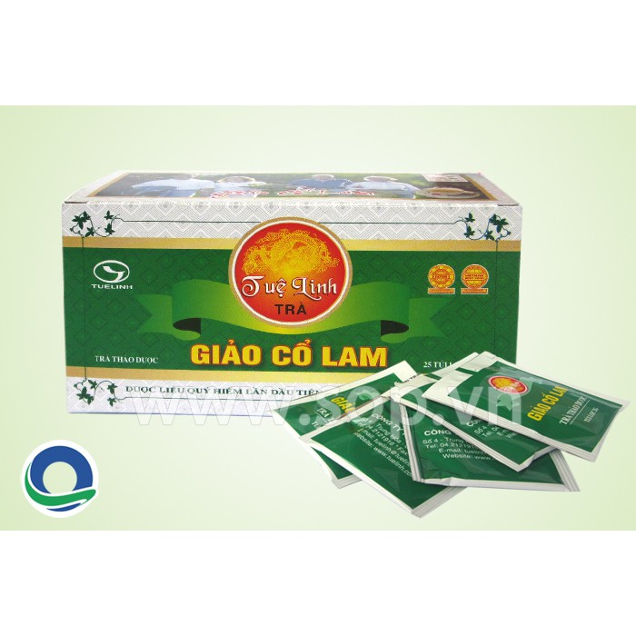 Trà Giảo Cổ Lam Tuệ Linh - Giúp hạ mỡ máu, giảm cholesterol toàn phần, ngăn ngừa xơ vữa mạch máu (Hộp 25 Túi)