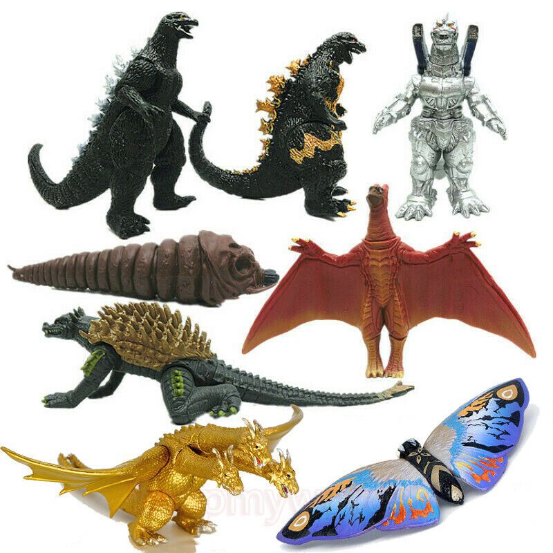 Set 8 mô hình King Godzilla 2 độc đáo sống động trang trí tiện dụng 