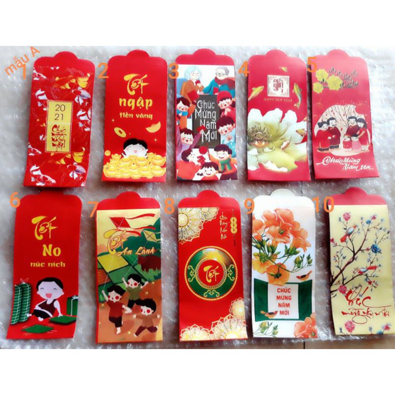Combo 10 Bao Lì Xì Tết 2023 Được Chọn Mẫu ⚡Ảnh thật