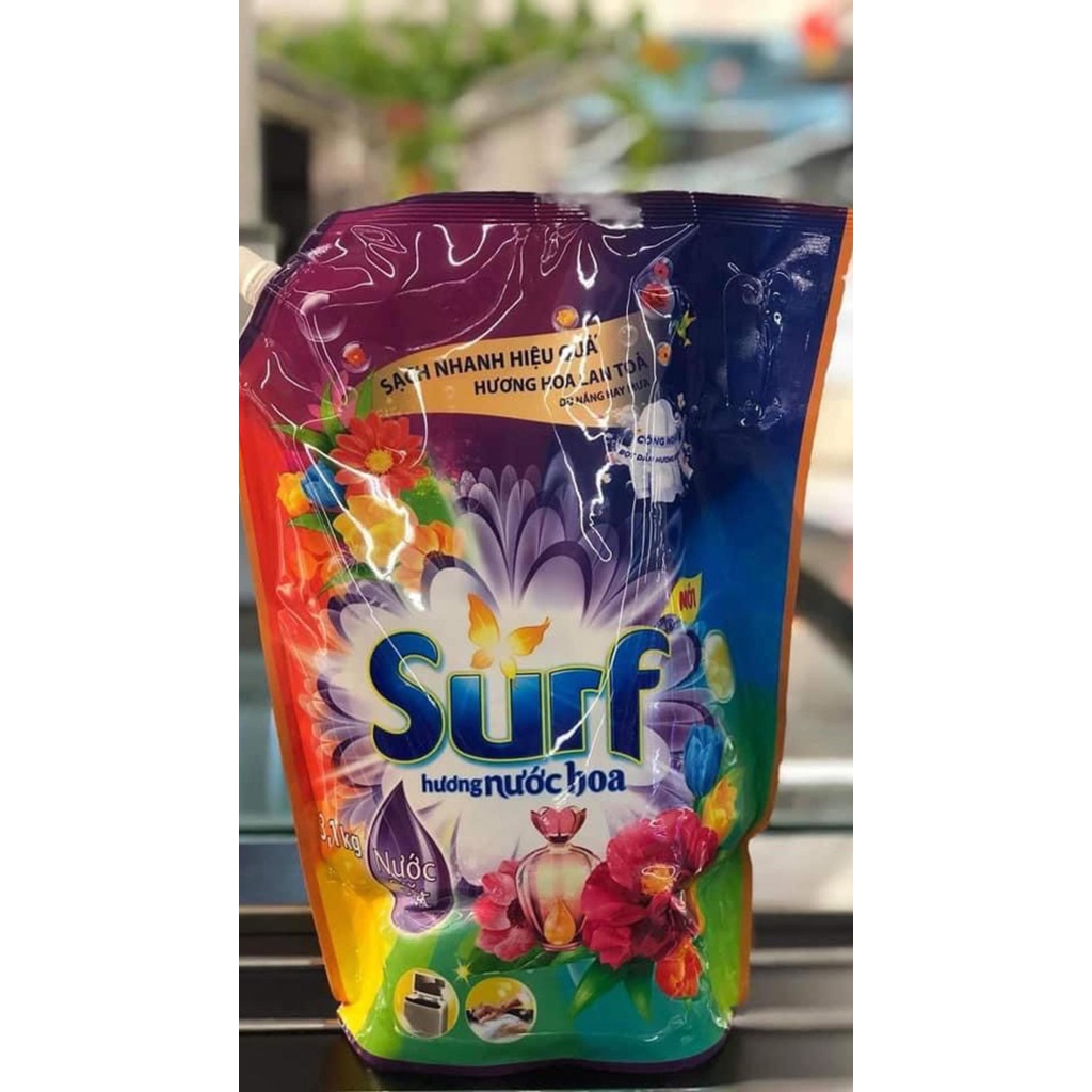 Nước giặc Surf 3 in 1túi 3,1 kg hương hoa nhiệt đới