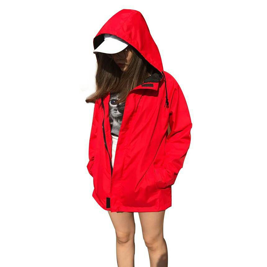 Áo Khoác Dù Jacket Cao Cấp Thời Trang Nam Nữ màu đỏ đô | BigBuy360 - bigbuy360.vn