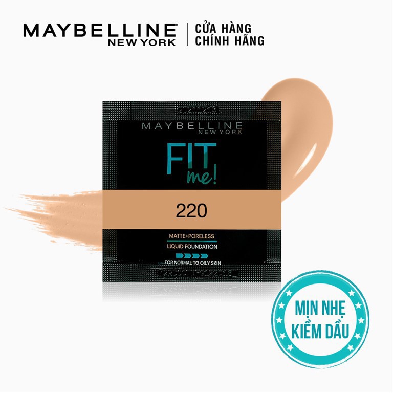 Gói Mẫu Thử Kem Nền Fit Me Đủ Tone Màu Mịn Nhẹ Kiềm Dầu Fit Me Maybelline
