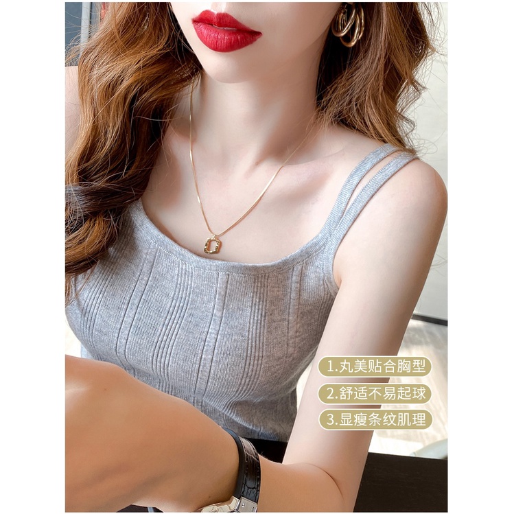 Áo hai dây không tay ZHELIHANGFEI lưng cao thời trang quyến rũ dễ phối đồ cho nữ