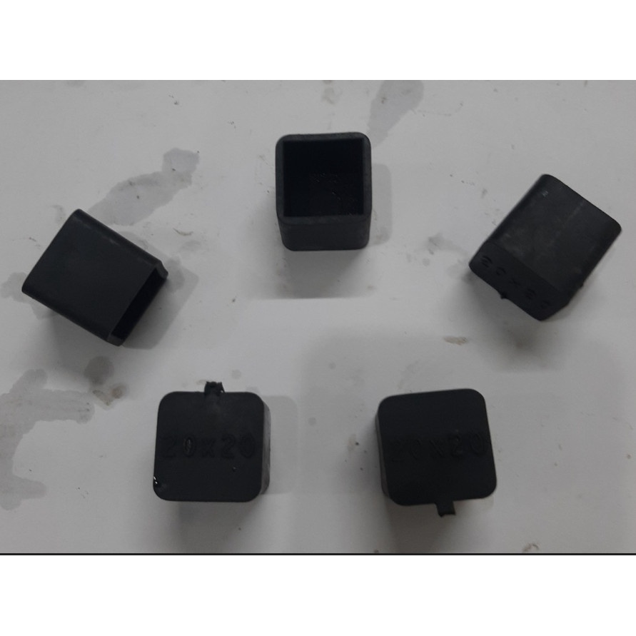 Combo 10 chụp chân bàn ghế, nút bịt ngoài sắt hộp vuông 20x20mm;25x25mm;30x30mm - chụp ngoài vuông