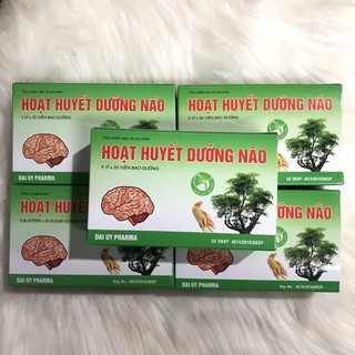 ✅Combo 5 hộp HOẠT HUYẾT DƯỠNG NÃO ĐẠI UY viên bao đường - hộp 100 viên - Hoạt huyết bổ não, tăng cường trí nhớ