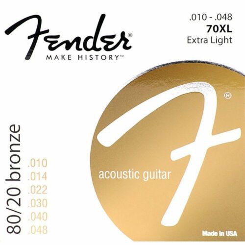 Dây Đàn Guitar Acoustic - Fender 70XL 80/20 Bronze Extra Light | COD Toàn Quốc | Phụ Kiện Đàn Guitar