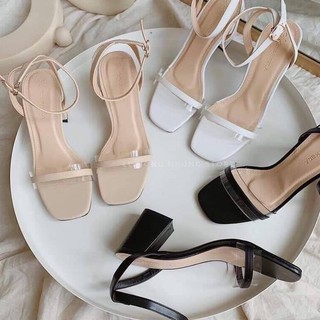 Giày Sandal cao gót-Giày Cao gót nữ quai ngang dáng hàn quốc cao 5cm