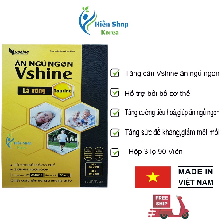 Tăng cân Vshine ăn ngủ ngon,hỗ trợ bồi bổ có thể ,tăng cường tiêu hoá