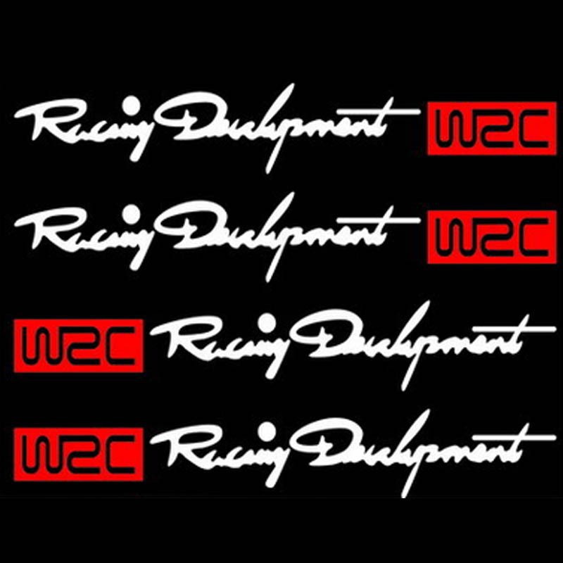 Bộ 4 Chữ Decal Logo Racing Development Wrc Dán Tay Nắm Cửa Xe Ô Tô