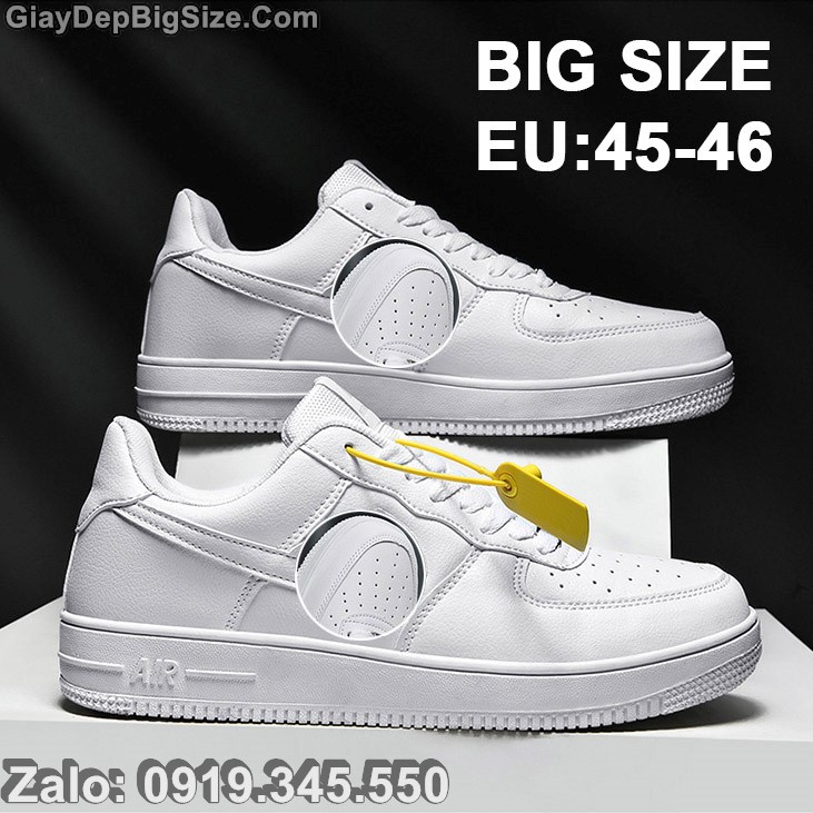 Giày sneaker da bò giày thể thao big size cỡ lớn EU:45-46 cho nam chân to