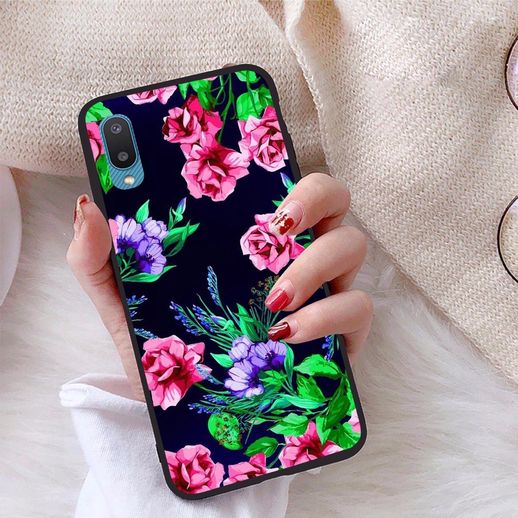 Ốp lưng Samsung Galaxy A02 viền dẻo TPU BST Hoạ Tiết Hoa