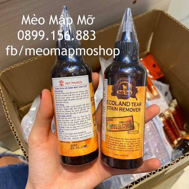 DUNG DỊCH VỆ SINH MẮT CHO CHÓ BUDLE BUDLE