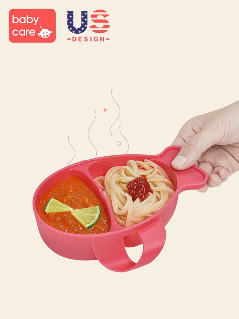 Set bát ăn dặm hình cá Babycare, nhỏ gọn tiện mang du lịch