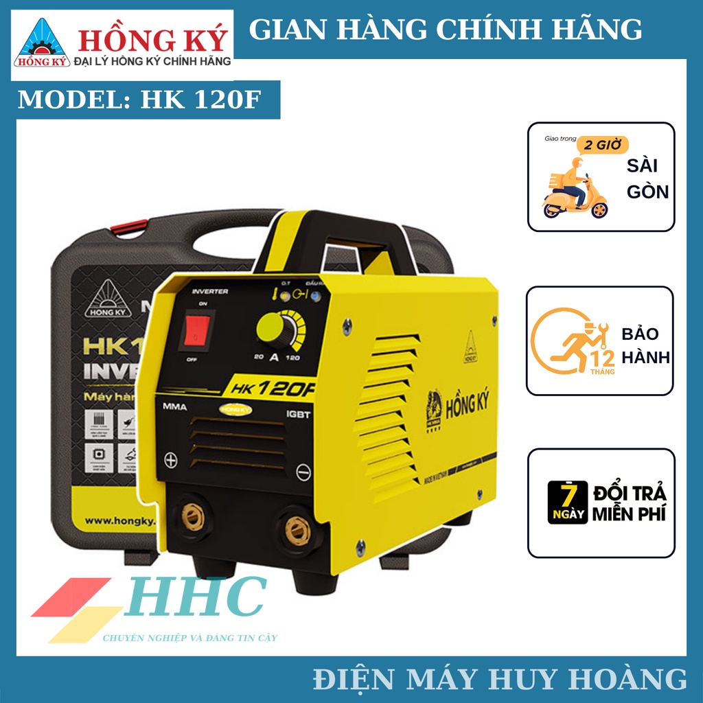 Máy Hàn Que Hồng Ký HK 120F kèm hộp nhựa đựng cao cấp