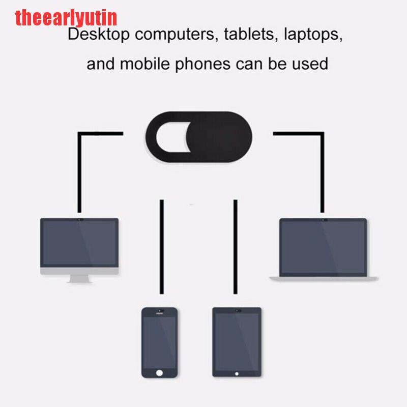 UTIN 5PCS WebCam Plastic Shutter Privacy Slider Camera Cover Sticker for Laptop Phone