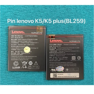 Pin lenovo bl259 của máy k5/k5 plus zin theo máy - mới 100%
