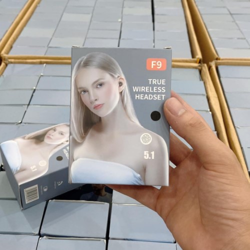 Tai nghe bluetooth amoi f9 không dây giá rẻ android true wireless blutooth ko dây mini tws chống ồn cảm ứng