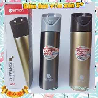 Bình giữ nhiệt Mini Cute Elmich inox 304 550ml có ống hút EL2967