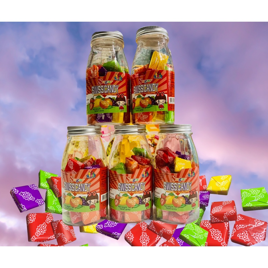 Lọ kẹo dẻo hoa quả Suger Swiss Candy 140g