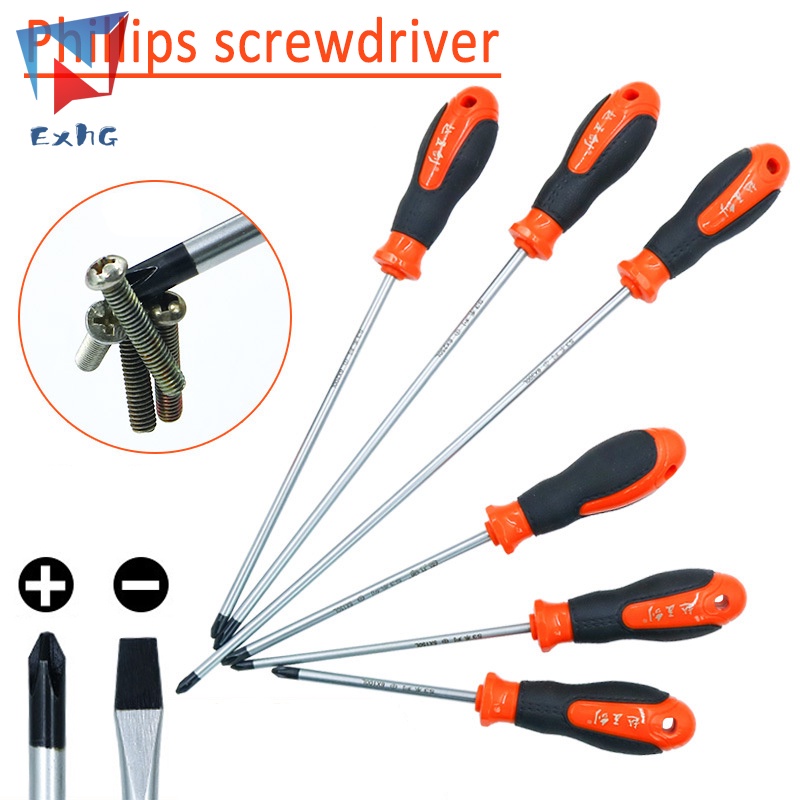 Tua Vít Dài Đầu Nam Châm Bằng Hợp Kim Chrome Vanadium Với Tay Cầm Cao Su Dùng Sửa Chữa