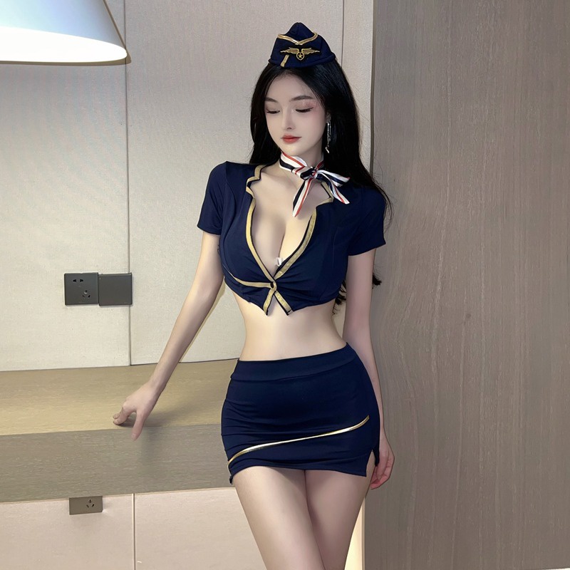 Đồ hóa trang cosplay nữ tiếp viên hàng không xinh đẹp
