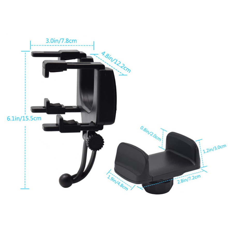 Kẹp điện thoại ô tô trên gương chiếu hậu, giá để iphone samsung trên xe hơi lắp gương - CEON Shop