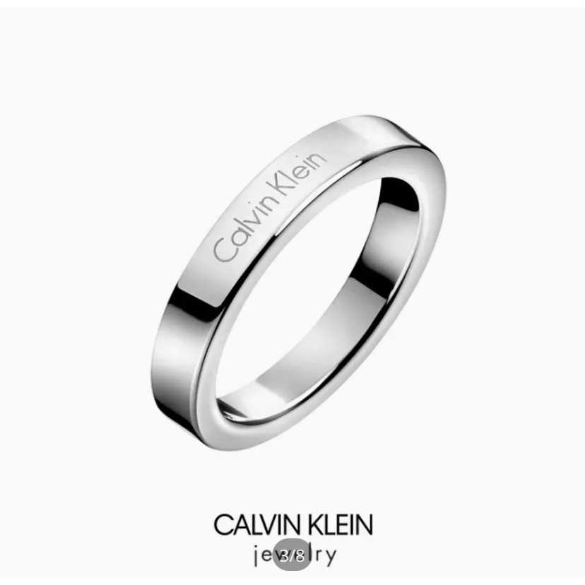 Nhẫn nam nữ titan CK - Nhẫn không gỉ đính đá in họa tiết CK - Cam kết không bay màu